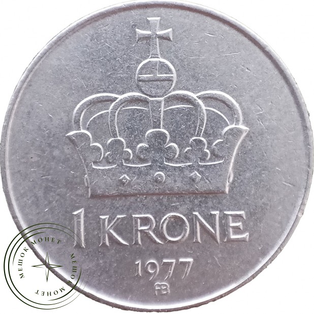 Норвегия 1 крона 1977 — 937046375