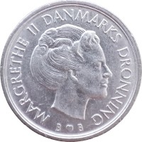 Монета Дания 1 крона 1979