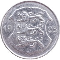 Монета Эстония 1 крона 1995