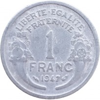 Монета Франция 1 франк 1947