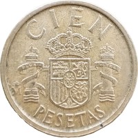 Монета Испания 100 песет 1984