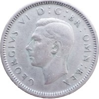 Монета Великобритания 6 пенсов 1949