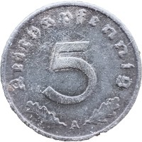 Монета Германия 5 рейхспфеннигов 1941