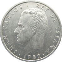 Монета Испания 2 песеты 1982