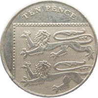 Монета Великобритания 10 пенсов 2009