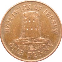 Монета Джерси 1 пенни 1998