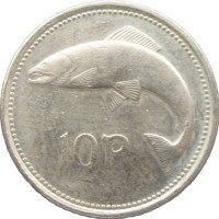 Монета Ирландия 10 пенсов 1998