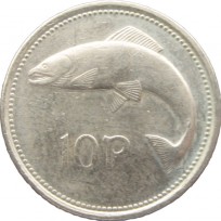 Монета Ирландия 10 пенсов 1993