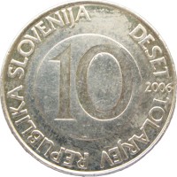 Монета Словения 10 толаров 2006