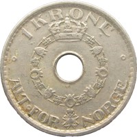 Монета Норвегия 1 крона 1956