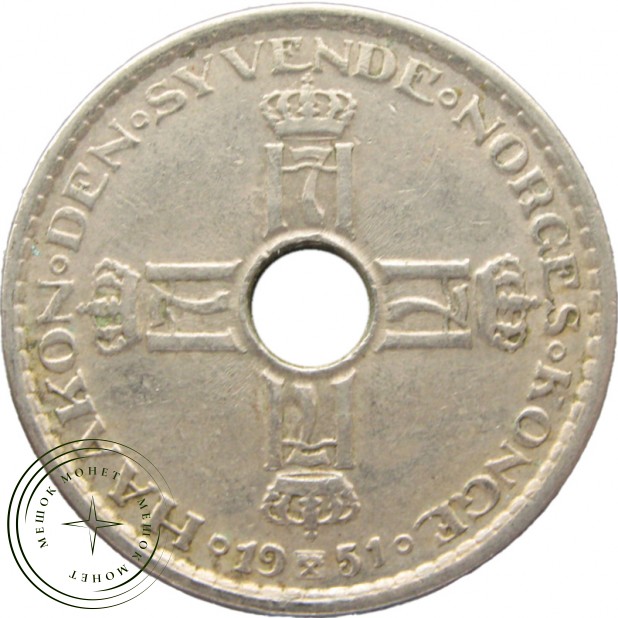Норвегия 1 крона 1956