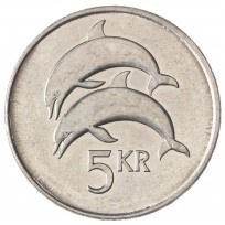 Монета Исландия 5 крон 2007