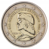 Монета Монако 2 евро 2012 500 лет Монако
