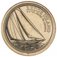 США 1 доллар 2022 Яхта Род-Айленд