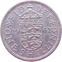 Монета Великобритания 1 шиллинг 1962