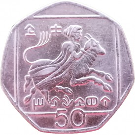 Монета Кипр 50 центов 2004