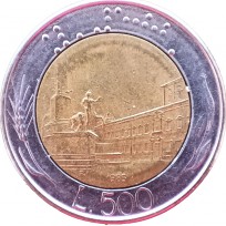 Монета Италия 500 лир 1985
