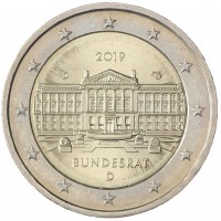 Монета Германия 2 евро 2019 Бундесрат
