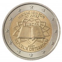 Монета Австрия 2 евро 2007 Римский договор
