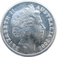 Монета Австралия 5 центов 2002