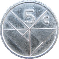 Аруба 5 центов 1993