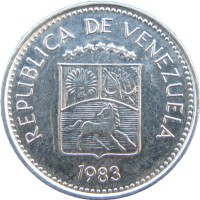Монета Венесуэла 5 сентимо 1983