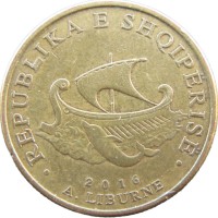 Монета Албания 20 лек 2016