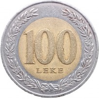 Монета Албания 100 леков 2000