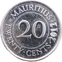 Монета Маврикий 20 центов 2012
