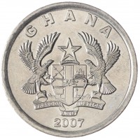 Монета Гана 20 песев 2007