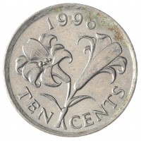 Бермудские острова 10 центов 1996