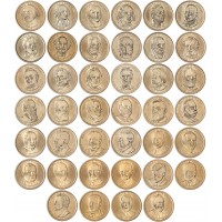 США Набор 1 доллар Президенты (40 монет)