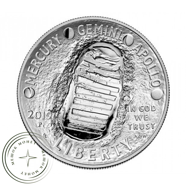 США 1 доллар 2019 Аполлон 11 PROOF