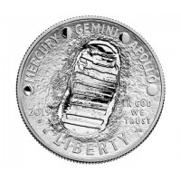 Монета США 50 центов 2019 Аполлон 11 PROOF