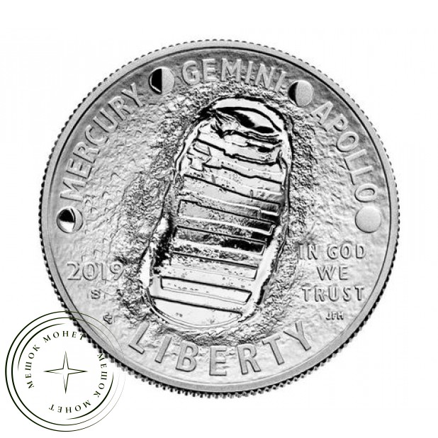 США 50 центов 2019 Аполлон 11 PROOF