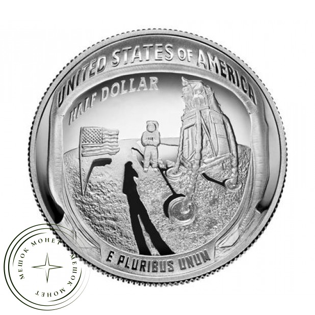 США 50 центов 2019 Аполлон 11 PROOF