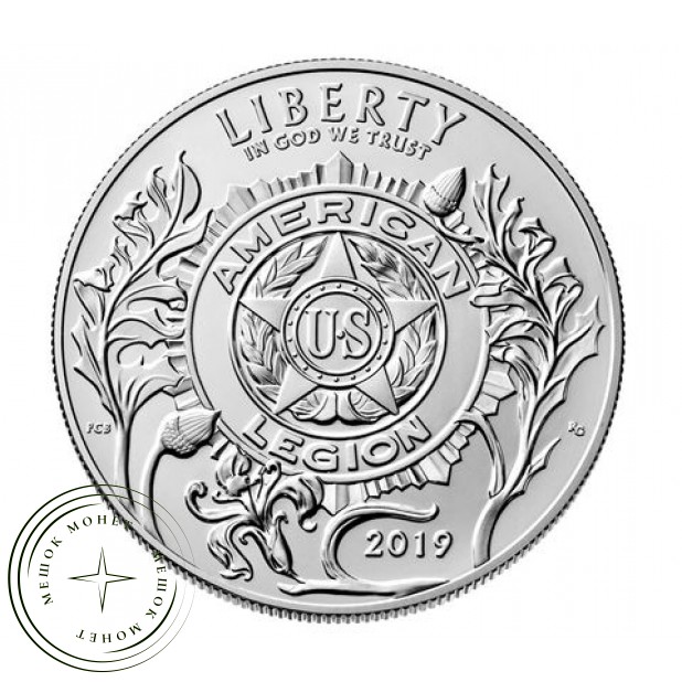 США 1 доллар 2019 Американский легион PROOF