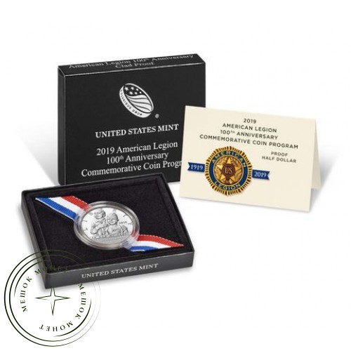 США 50 центов 2019 Американский легион PROOF