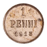 Монета 1 пенни 1913