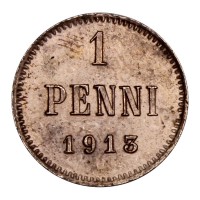Монета 1 пенни 1913