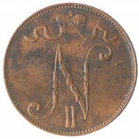 Монета 5 пенни 1907