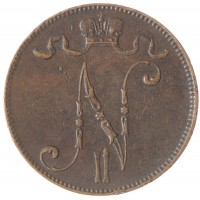 Монета 5 пенни 1901