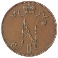 Монета 5 пенни 1915