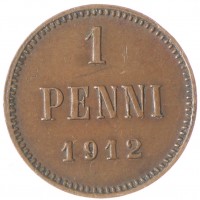 Монета 1 пенни 1912