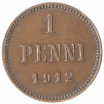 Монета 1 пенни 1912