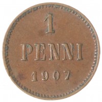 Монета 1 пенни 1907