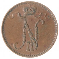 Монета 1 пенни 1907