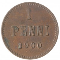 Монета 1 пенни 1900