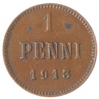 Монета 1 пенни 1913