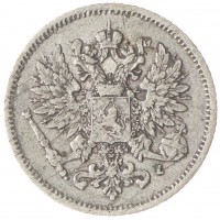 Монета 25 пенни 1909